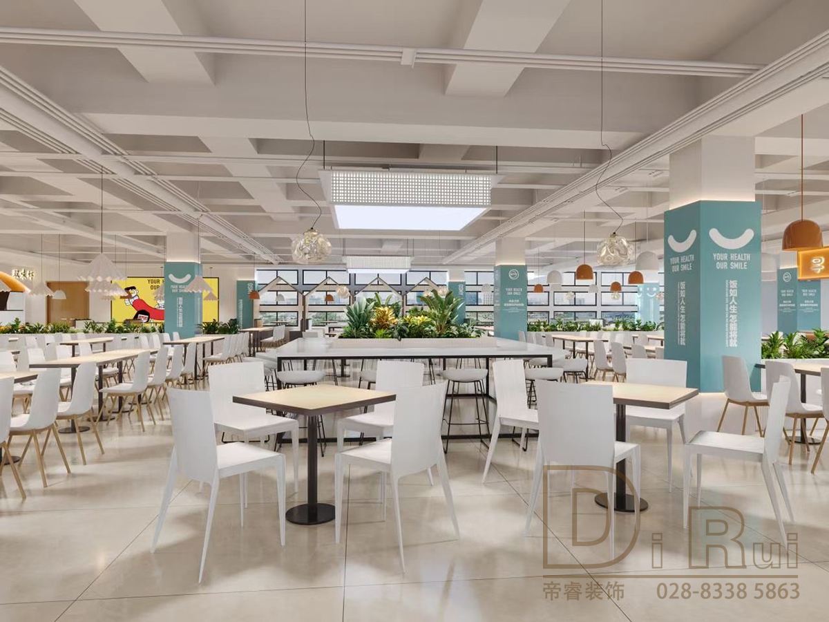 大學(xué)食堂校園餐廳裝修設(shè)計(jì)效果圖